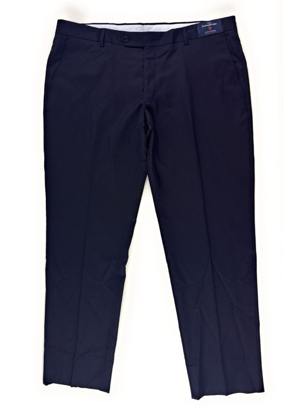 Saks Ermenegildo Zegna Dress Pants Size 40x31 Micronsphere Wool Flat Front Navy